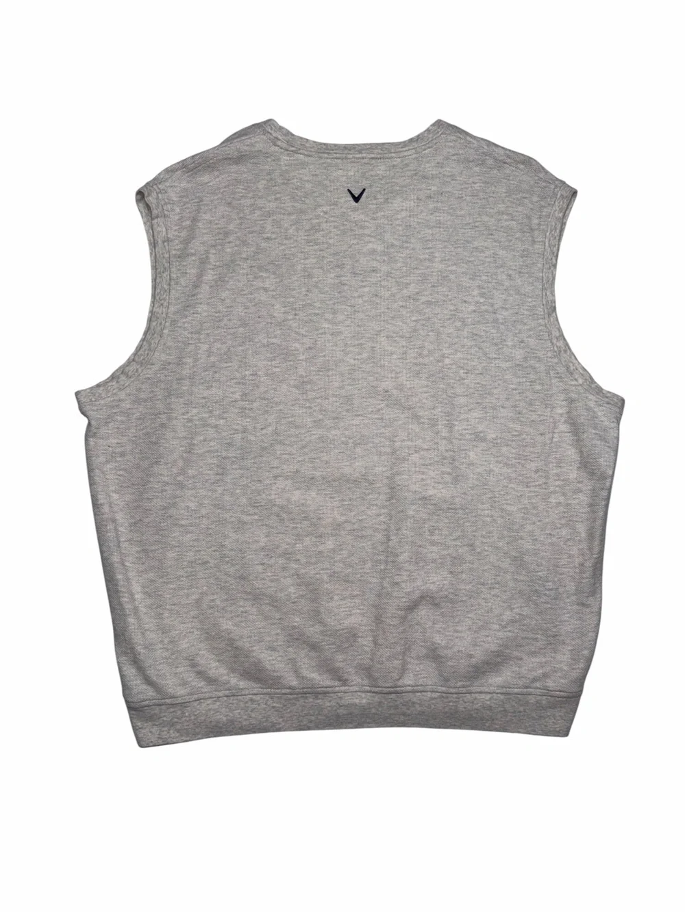 Callaway Golf Waffle Knit Sweater Vest Willow Brook V-Neck Mens XL Gray